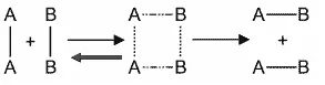 Figure 7.5: Activated complex formation between reactant molecules